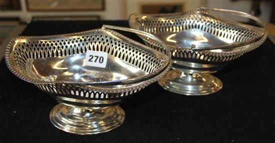 Pair of silver baskets
